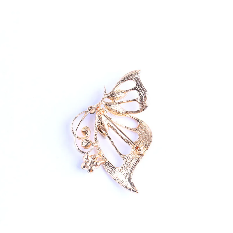 Изысканная брошь с цирконом и опалом-бабочкой в виде насекомых булавка для