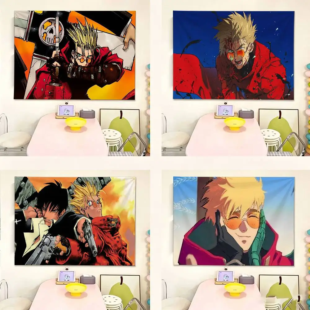 Фото Флаг-гобелен T-Trigun-N Vash the Stampede для настенного крепления, декоративный флаг для улицы, гаража, комнаты, фоновое покрывало №1