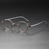 2022 japan brand design men pure titanium vintage square frame glasses women retro optical myopia eyeglasses for prescription