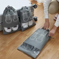 135pcs visible shoe organizer thickened non woven dustproof drawstring storage bag clothing travel pouch handbag storage bags