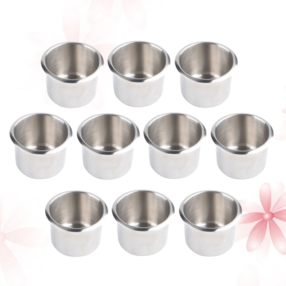 

10pcs A1101 Stainless Steel Drop-in Cup Holder Table Drink Holder for RV Car Truck Camper (Silver) Boat accessories Marine