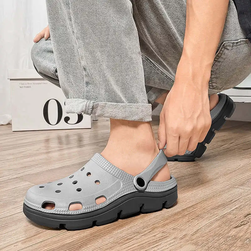 

Rock Men's Footwear Heightening Sandals Men High-Sole Men Summer Flip-Flop Height Increasing Shoes Man Sock Tennis Boat Brands