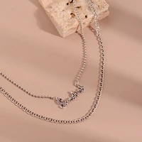 double deck beads womens neck chain necklace offers with free shipping luxury designer jewelry punk accessories gift female