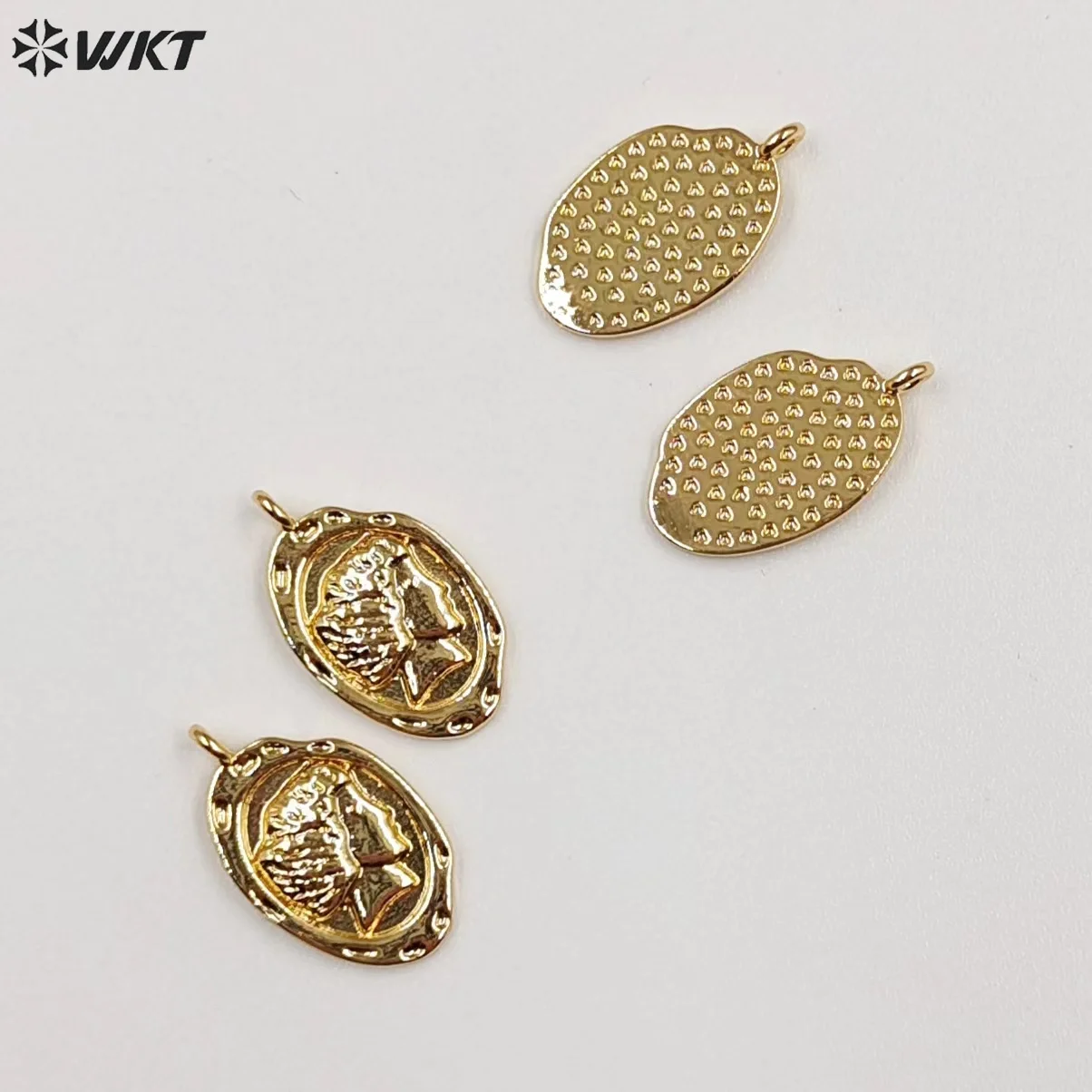 Шармы WKT из желтой латуни 18К золото 10 мм