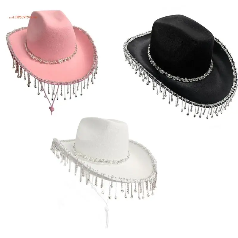 Western Bride to Be Hat Cowboy Hat Glinting Crystal Cowgirl Hat for Bride to be