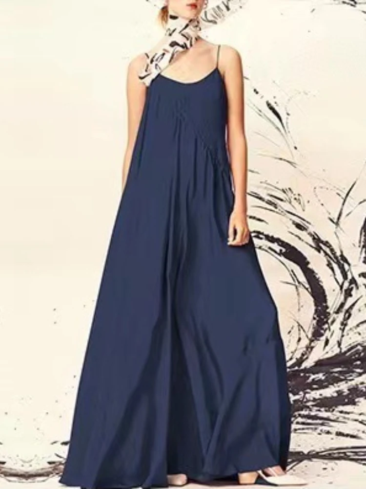 

Dresses for Women 2023 Summer New Camisole LOOSE Long Dresses Elegant Party Beach Dress Women Clothing Streetwear Oversized Robe