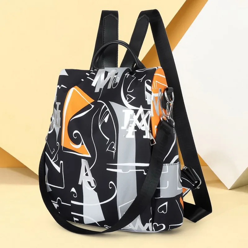 

2022 Summer Casual Oxford Women's Print High Quality Student Girls School Bag Lady Travel Backpack