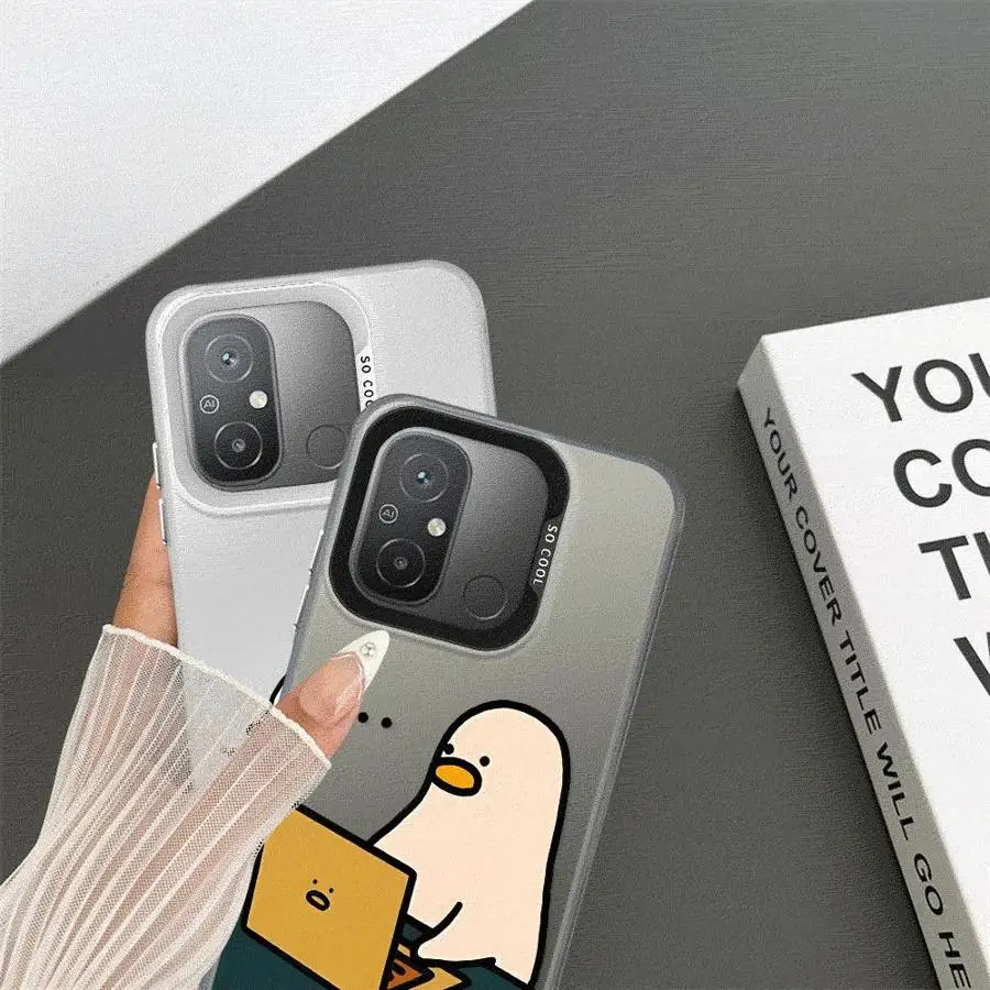 Чехол для телефона Cute Cartoon Slacker Duck Xiaomi Redmi 12 12C 13C 5G 13 4G A1 A2 Plus A3 Poco X3 NFC Pro C50 C51 C61 Cover