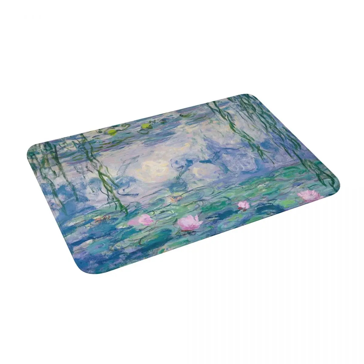 

Water Lilies Claude Monet Fine Art Bath Door Floor Mat Anti-slip Rug Carpet Entrance Living Room Home Kitchen Removal Flannel