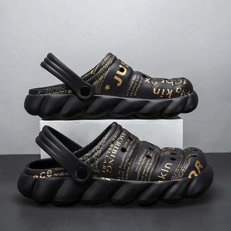 

Rubber Sandals Not Leather Casual Slippers Men Shies Men Shoes Leather Gym Sandles Size 45 Tennis Thick Bottomed Good Quality