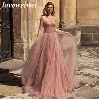 loveweiwei gorgeous sparkling a line glitter prom dress sexy v neck backless tiered high waist evening dress vestido de noche