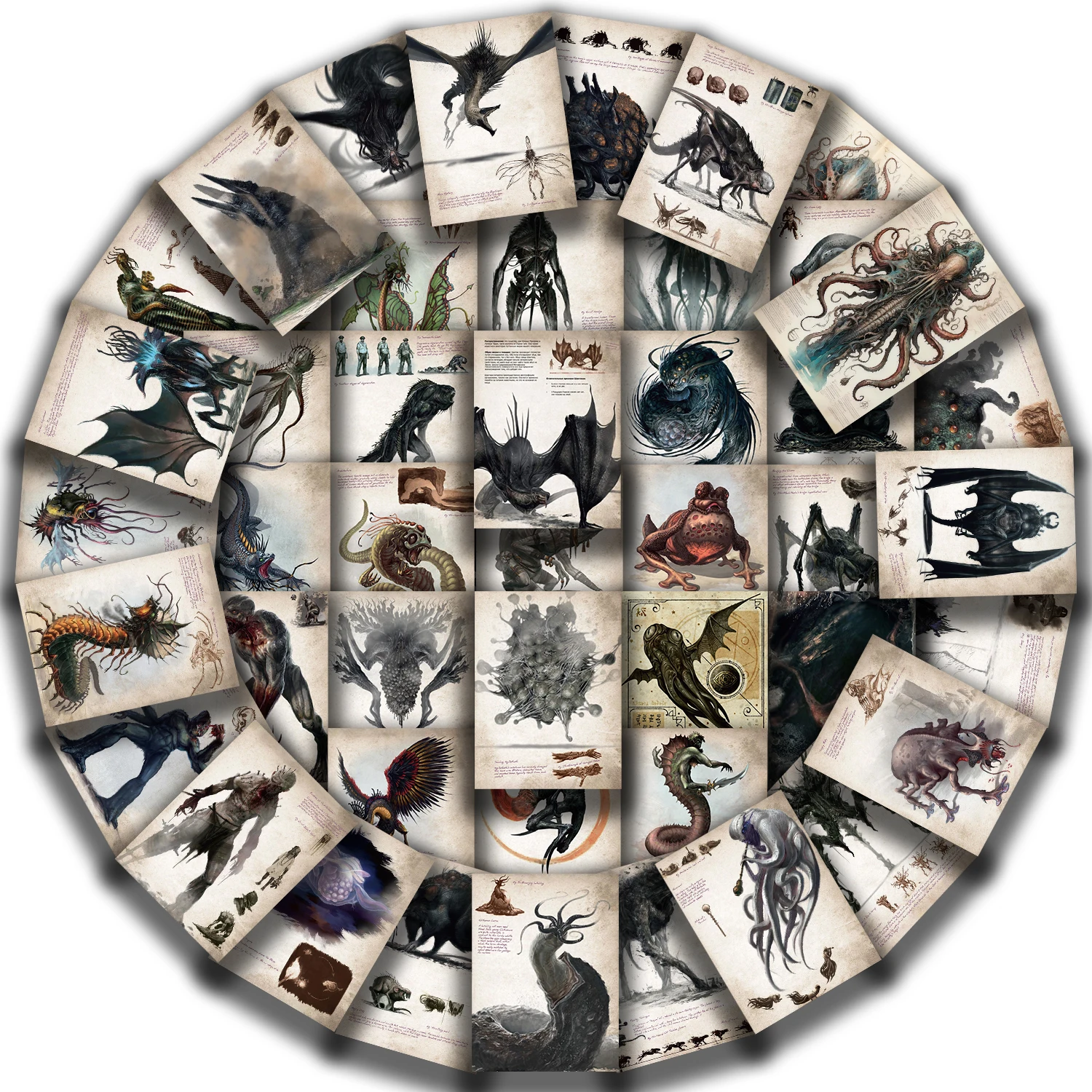 50 шт. Cthulhu Mythos Monsters забавные граффити наклейки виниловые водонепроницаемые пакет