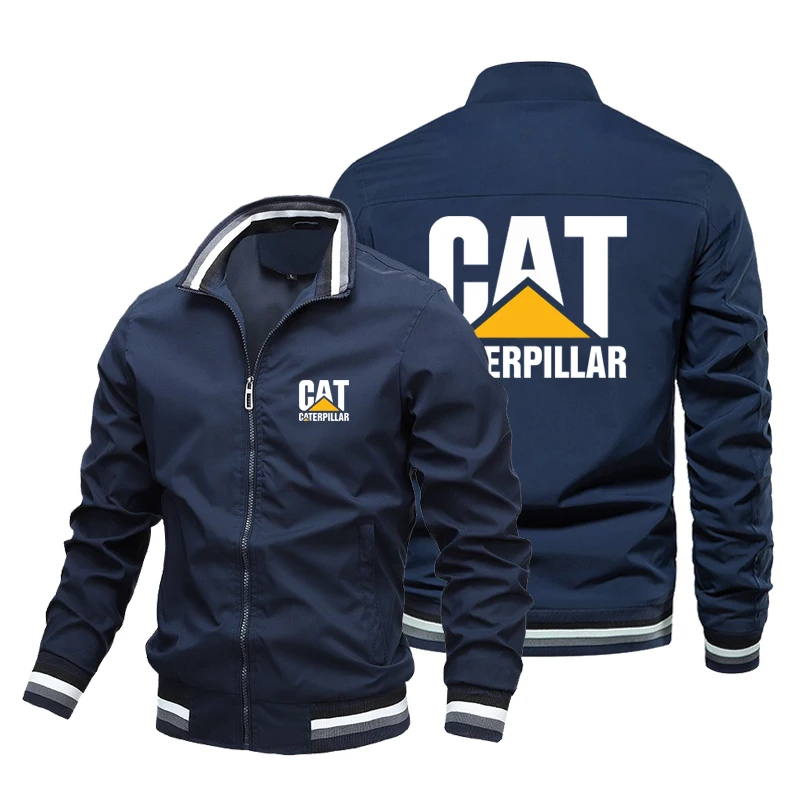 

Men's Excavator Brand Logo Printed Jacket Casual Windbreaker Baseball Uniforms Excavator Working Uniform Bomber Jacket Coat