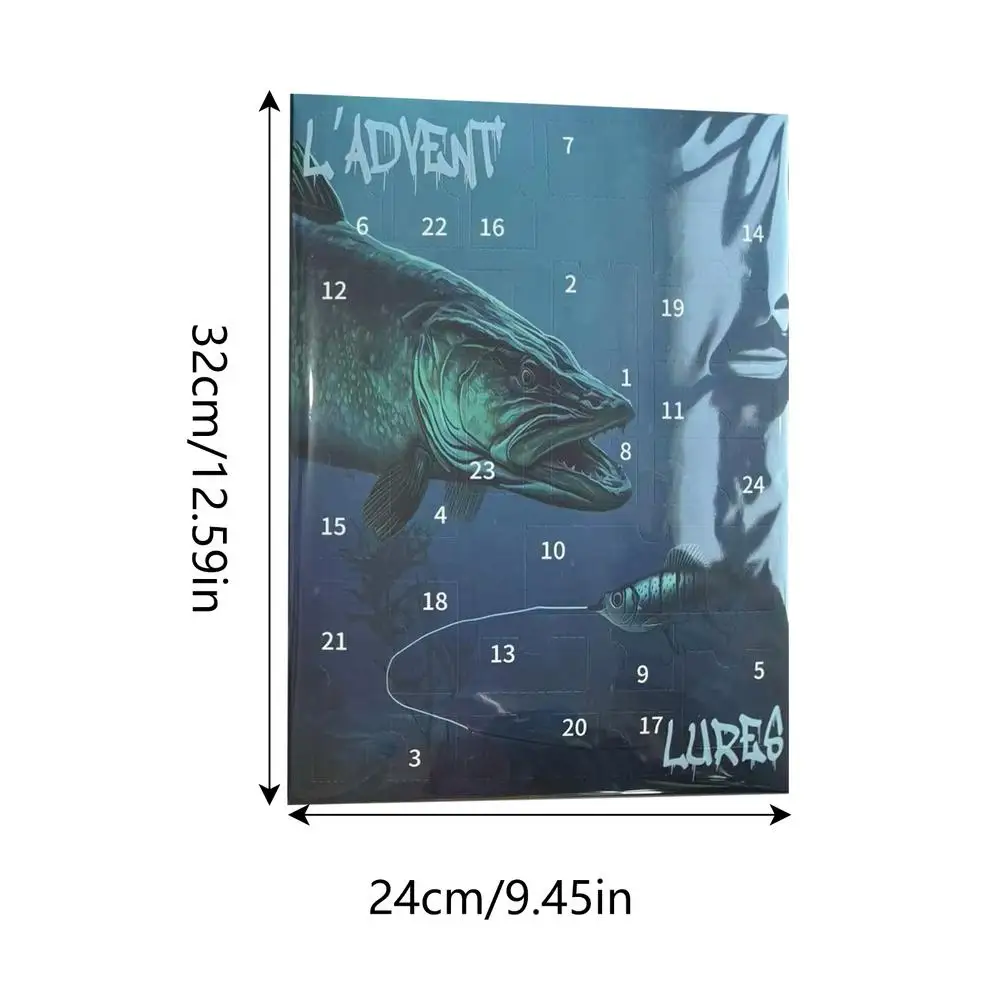 

НОВЫЙ рыболовный адвент-календарь 2024, рождественский обратный отсчет, набор рыболовных приманок, календарь, практичные и изысканные подарки для друзей семьи