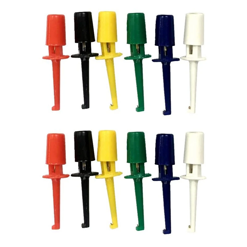 

6-Color 12-Piece Test Probe Hook Mini IC Test Hook Suitable for Multimeter SMT SMD Wire Kit