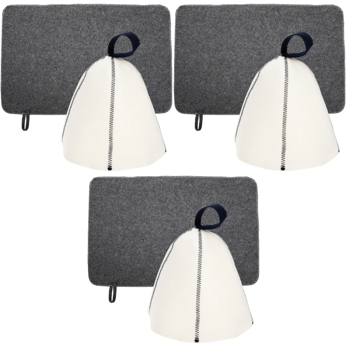 

3 Sets Sauna Hat Men Felt Cushion Hat Bathroom Miss Heat-resistant Pad