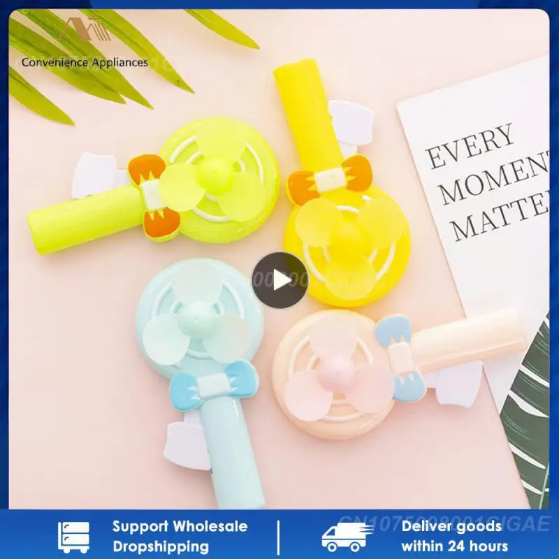 

1~10PCS Cartoon Held Fan Mini Portable Hand Pressure Fan Without Battery Cute Fan Hand Press Portable Handheld Fan Random Color