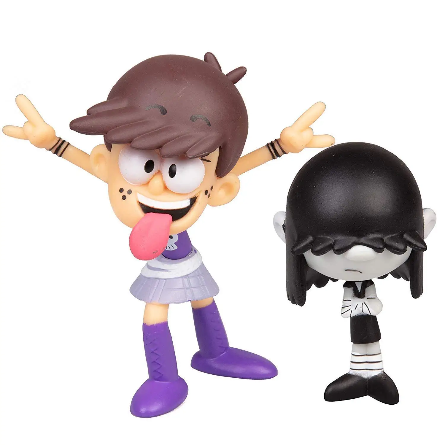 8pcs A Set The Loud House Anime Figure Clyde Lori Lily Leni Lucy Lisa Luna Action Figure Pvc Collection Ornaments Toys Gifts images - 6