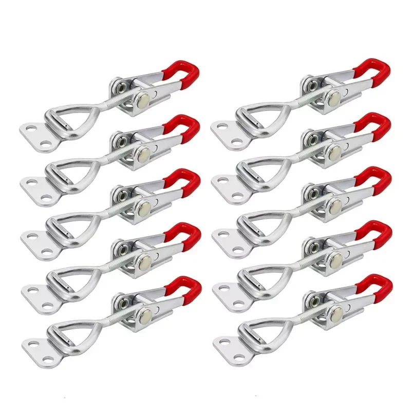 

3/5/8/10 Pcs Toggle Latch Clamp 4001 100Kg 220Lbs Holding Capacity Horizontal Type For Hand Tool For Welding Repairing Connect