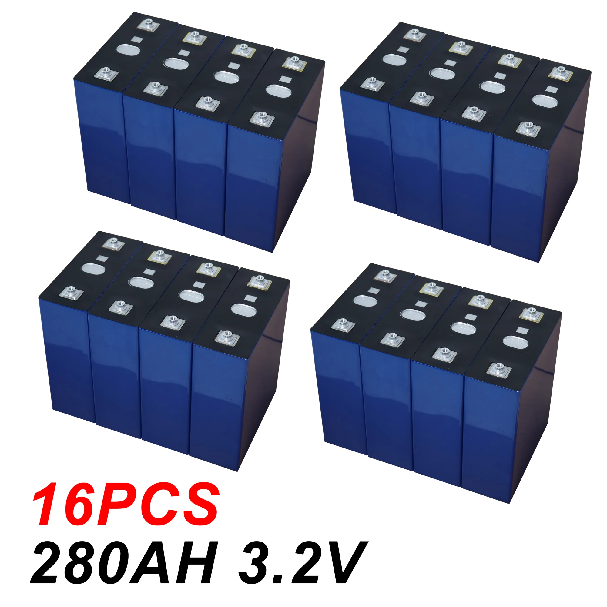

16PCS 280AH 3.2V Original Brand New LiFePO4 Battery for DIY 48V 300AH Battery Pack For PV Solar Energy Storage System RV Boats