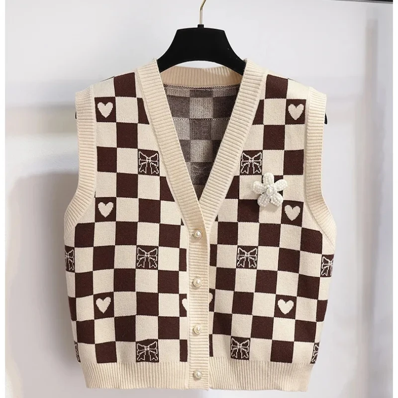 Женское платье-двойка новинка весны 2023 Элегантное трикотажное платье-жилет с