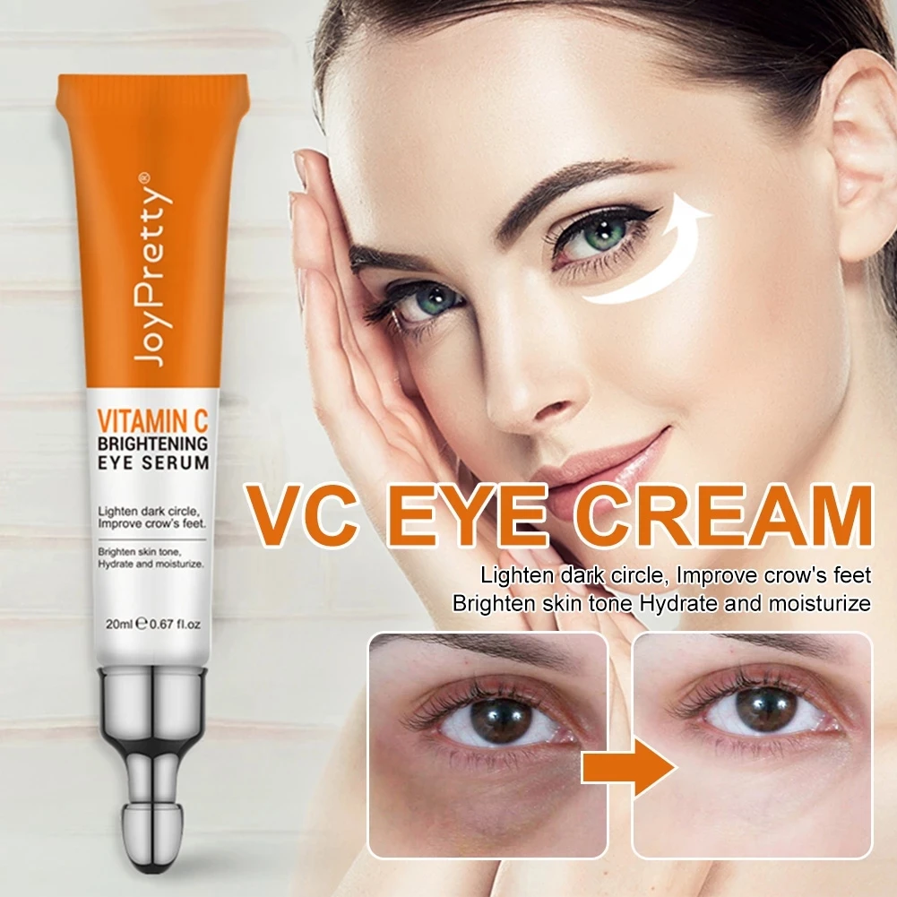 

JoyPretty Vitamin C Eye Cream Brightening Anti-Wrinkle Moisturizing Serum Whitening and Lightening Fine Lines and Dark Circles