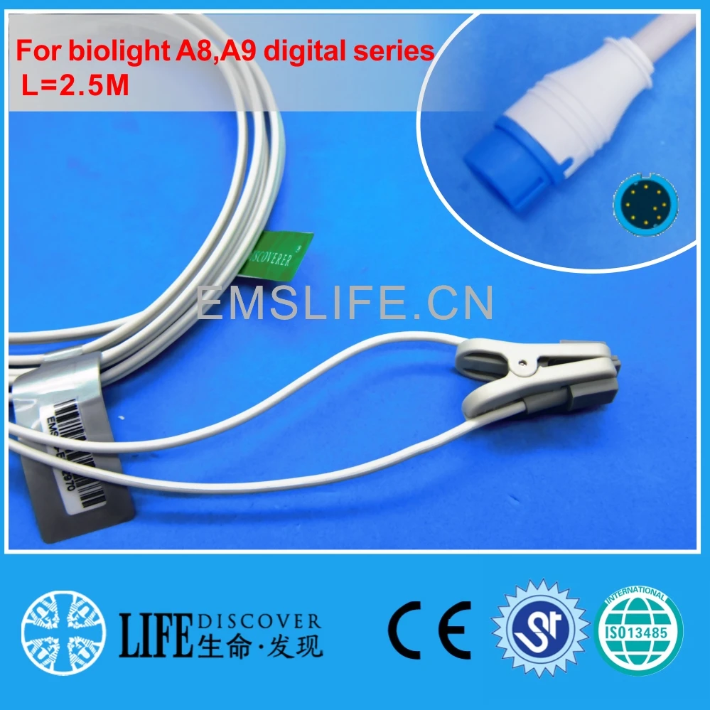 

Многоразовые детские ушные клипсы spo2 датчик для biolight A8,A9 цифровая серия