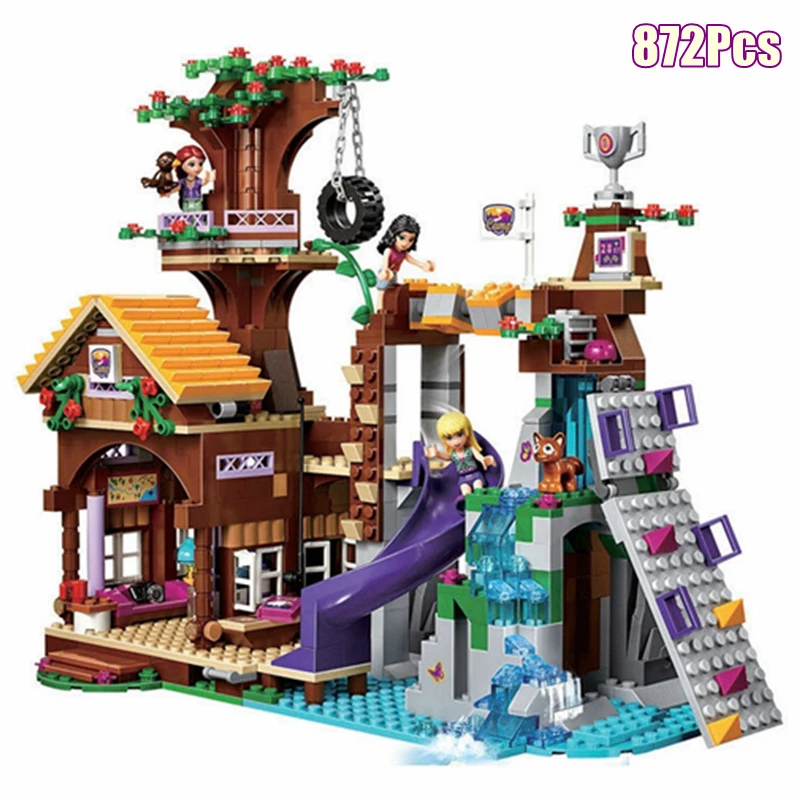 

Friends Adventure Camp Tree House Stephanie Figures Kit 41122 Building Blocks Jungle Emma Mia Bricks Toys Friend Christmas Gifts