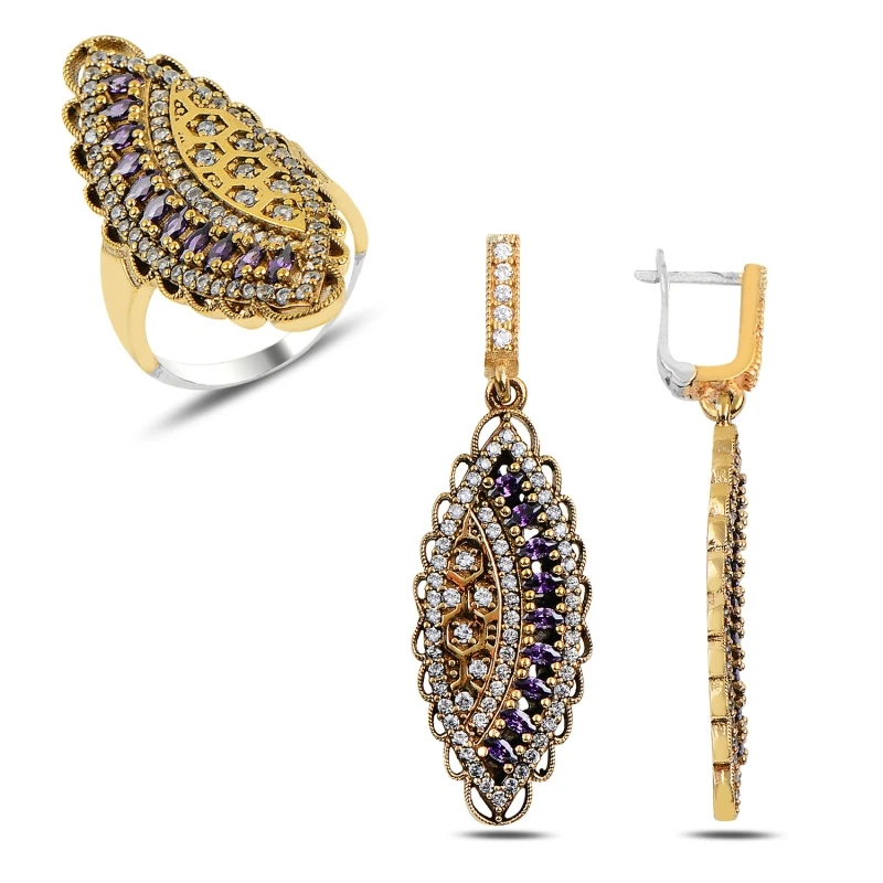 

Серебряный оригинальный набор из фианита