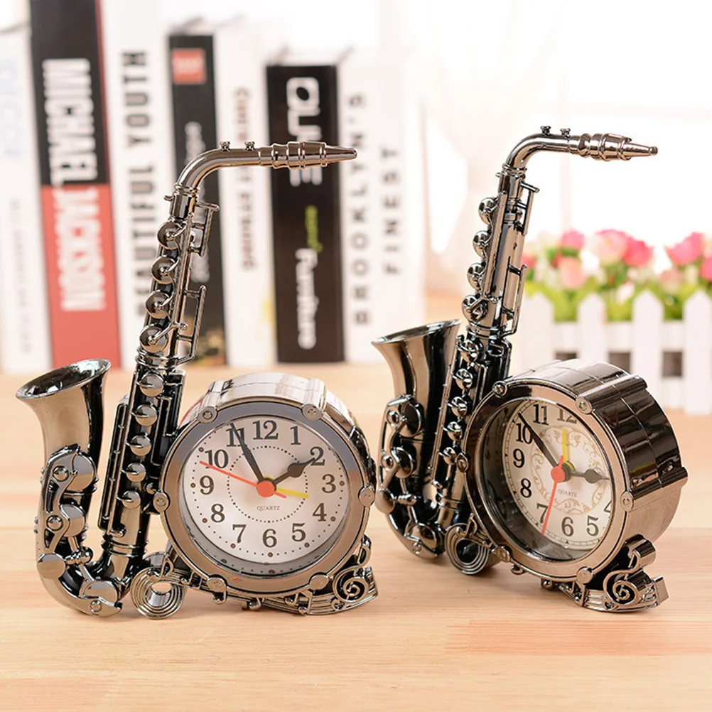 

Retro Alarm Clock Tabletop Clock Decorative Desktop Clock for Home Bedroom