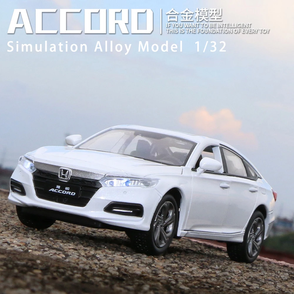 

Diecast 1/32 Honda Accord Simulation Alloy Kids Car Model Sound and Light Metal Vehicle Boy's Hot Toys Children's Brithday Gift