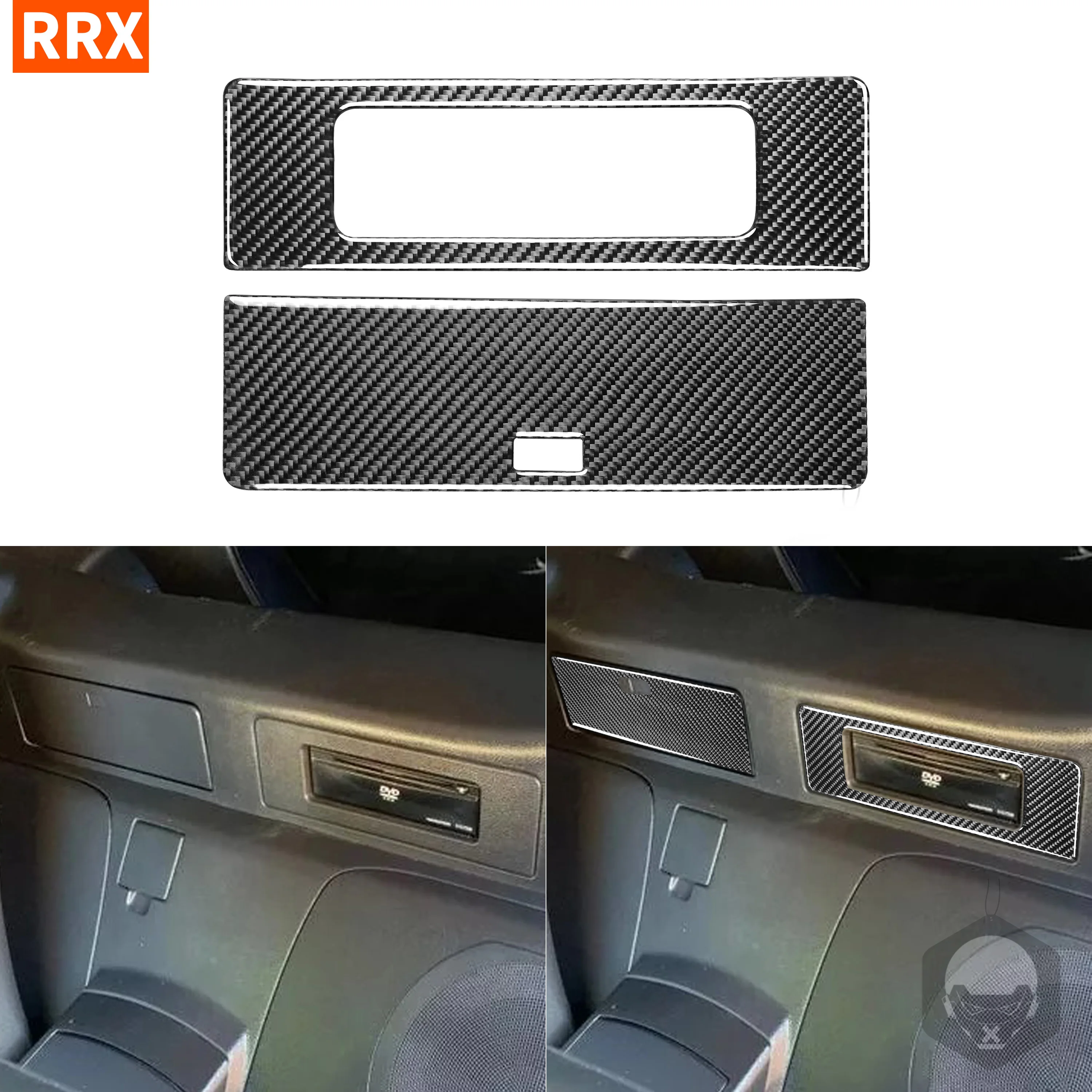 

DVD Player Panel Storage Box Cover Set Interiors DIY Car Accessories Carbon Fiber Sticker for Nissan 350Z Z33 2003-2009