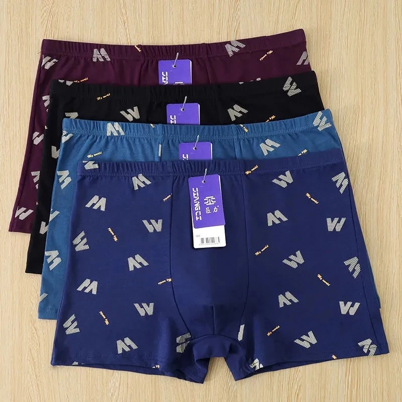 Men's Underwear Four Corner Boxing Pants Short Pure Cotton Flat Corner Youth Breathable Shorts Moisture Sensitive Sexy Underwear