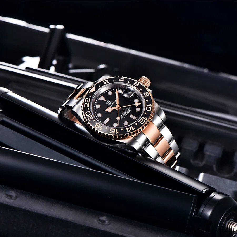 

PAGANI DESIGN New Ceramic Bezel Men Mechanical Wristwatch Fashion Sapphire Glass Automatic Watch Waterproof Stainless GMT Watch