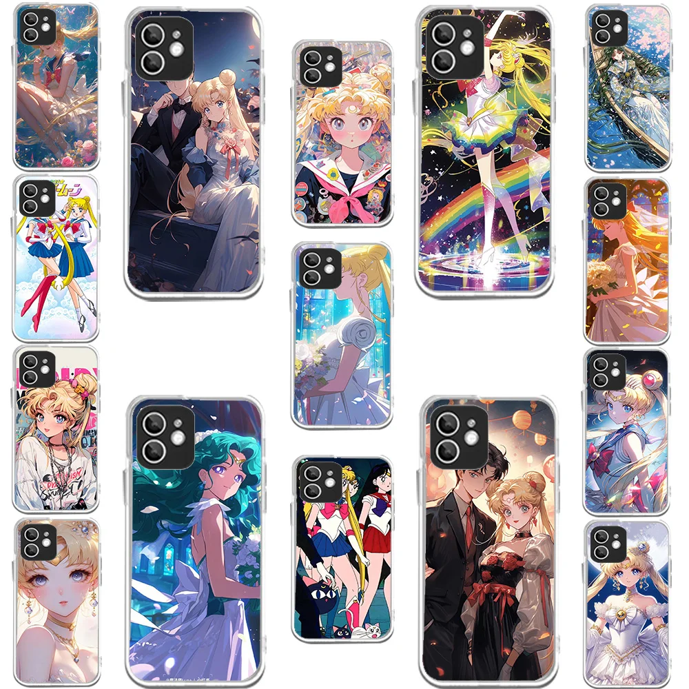 WDA-31 Sailor Moons Transparent Silicone Case For LG K9 10 11 12 22 30 40 41 50 51 61 62 Plus Prime Max