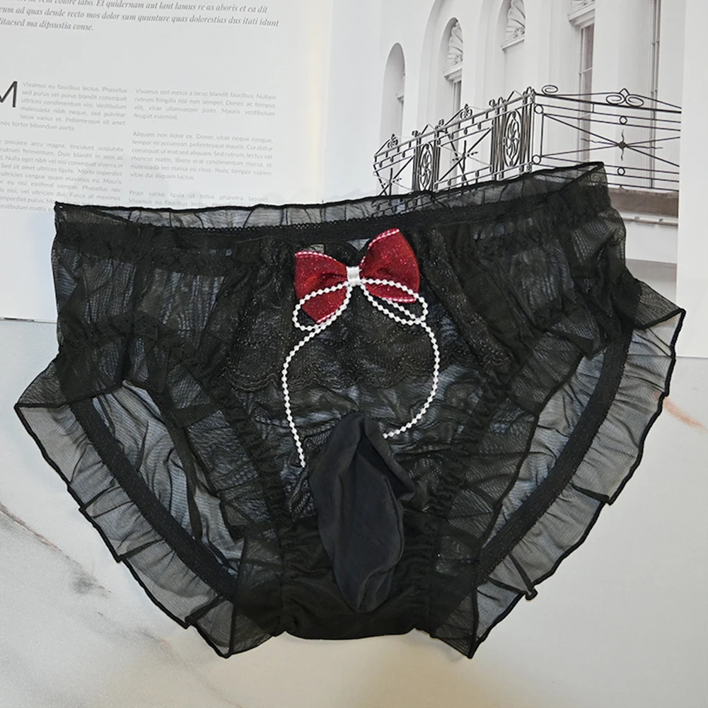 Чувственное мужское сетчатое нижнее белье трусы с низкой талией трусики для