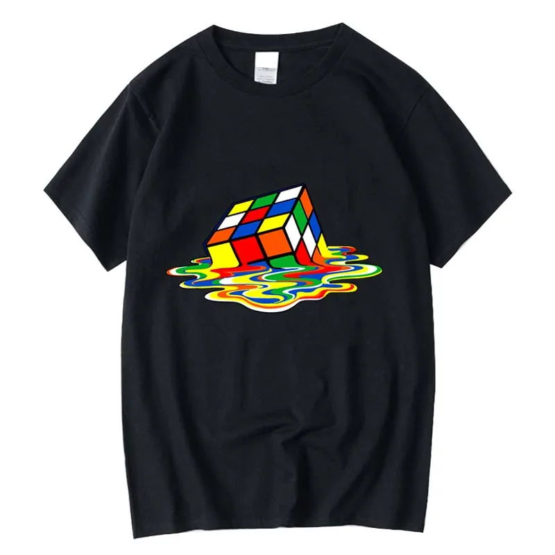 XIN YI Mens T-shirt High Quality 100% Cotton Magic square printing o-neck for men t-shirt casual cool hip hop t-shirt male tops