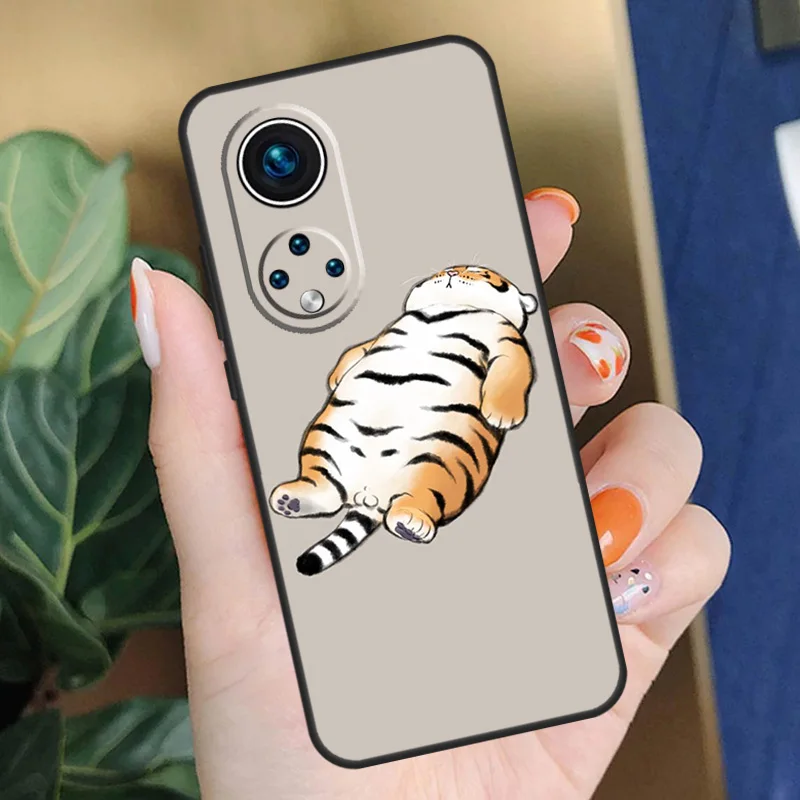 Забавный чехол с толстым тигром для Honor 50 Huawei P30 Pro P20 P40 Lite Nova 9 5T P Smart 2019 2021 |