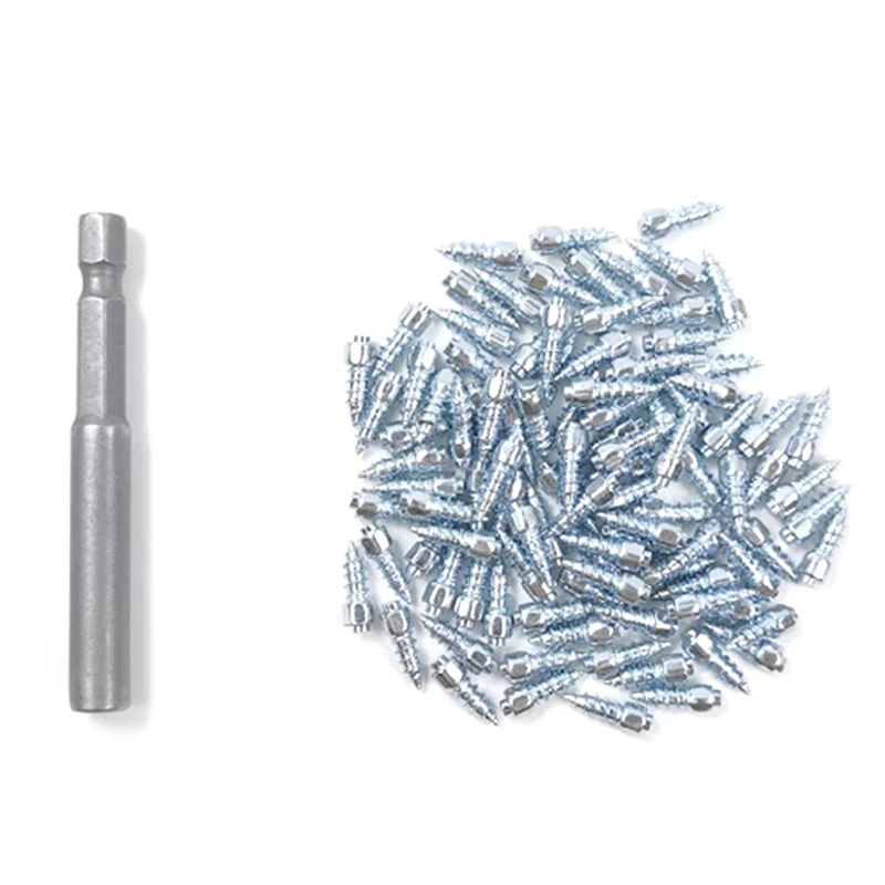 

200Pcs Spikes For Tires Universal Scooter Wheel Tire Snow Spikes Studs Tires Anti-Slip Screw Stud Trim 4X12mm