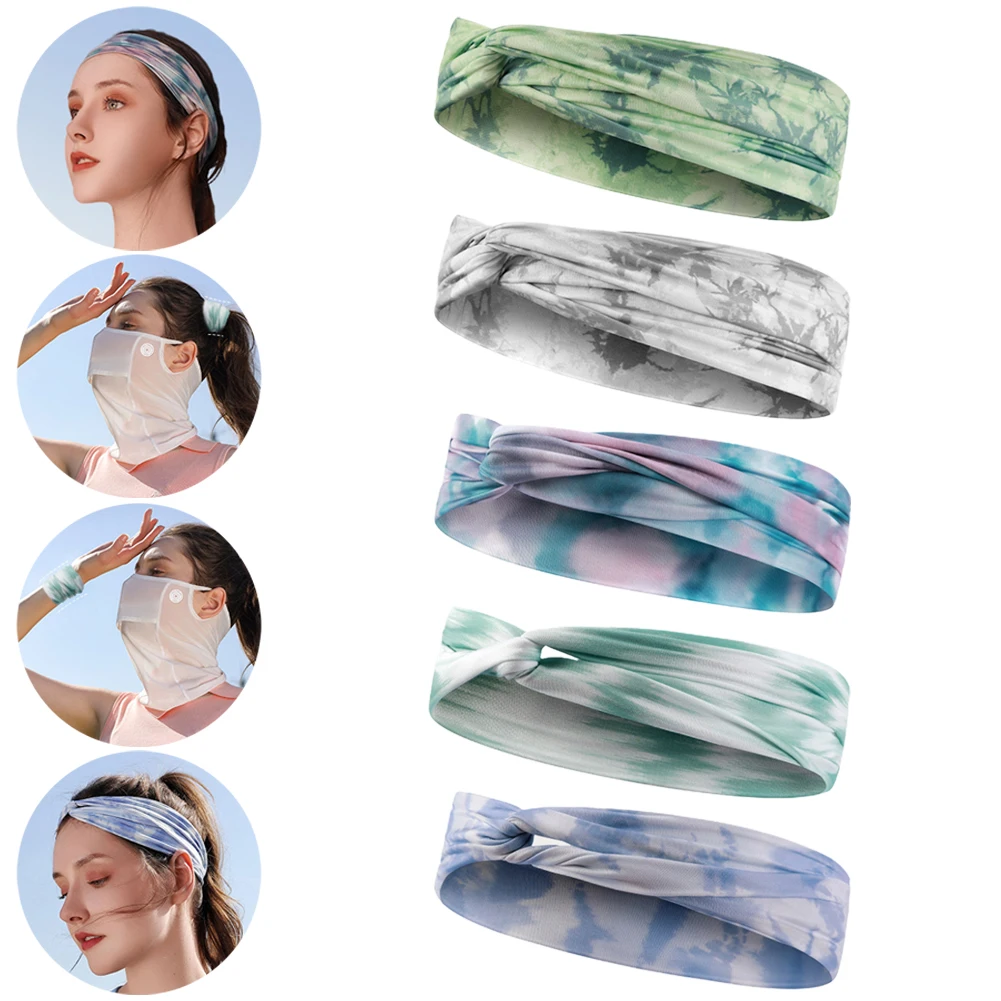 

Women Elastic Headband Fashion Colors For Sports Running Yoga Fitness Wide Turban Twisted Knotted Headwrap Girls Hair Accessory