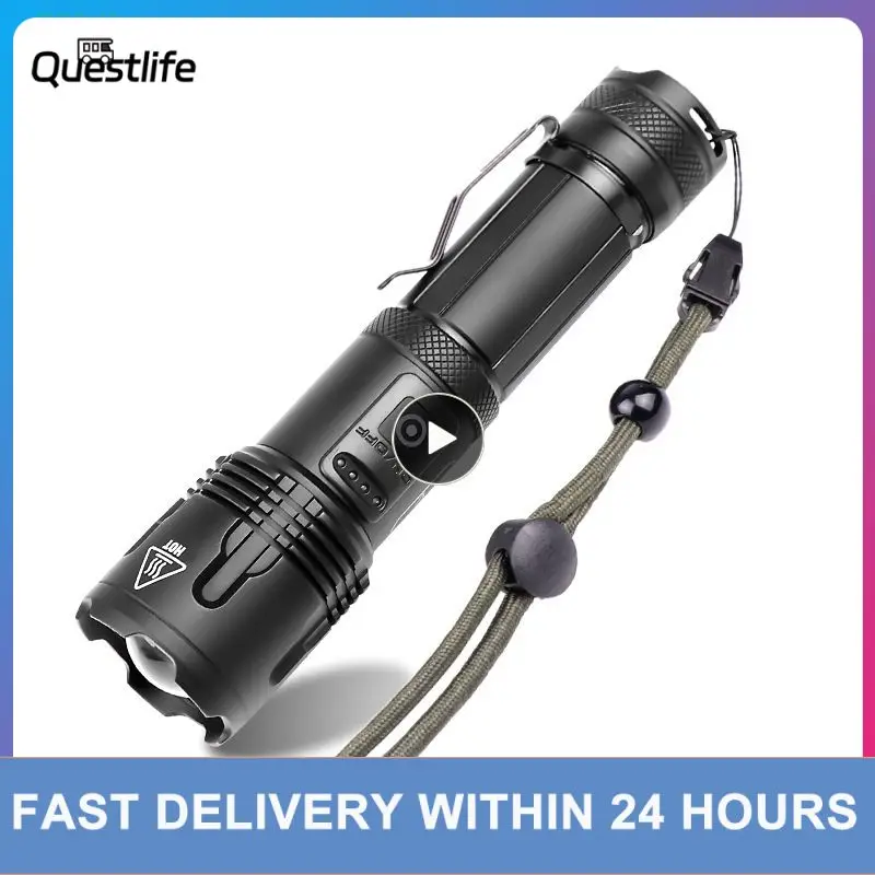 

Portable Flashlight Super Bright USB Rechargable XHP99/XHP70 Multifunctional Zoom Flashlight Torch Waterproof Outdoor Camping