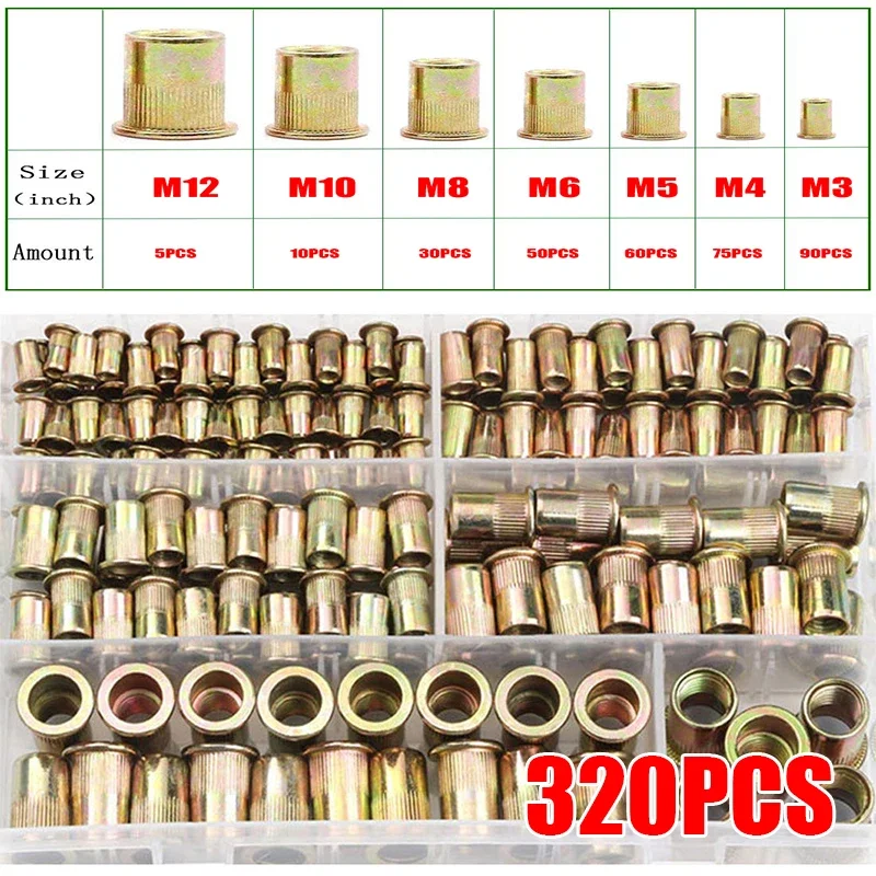 

Набор заклепок из углеродистой стали YISEONG M3-M12