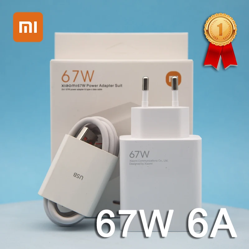 

67W Xiaomi Turbo Charger Original EU Fast Charge Power Adapter For Mi 11 Pro Mix Fold Poco X3 GT X4 Pro 5G Redmi Note 11 Pro