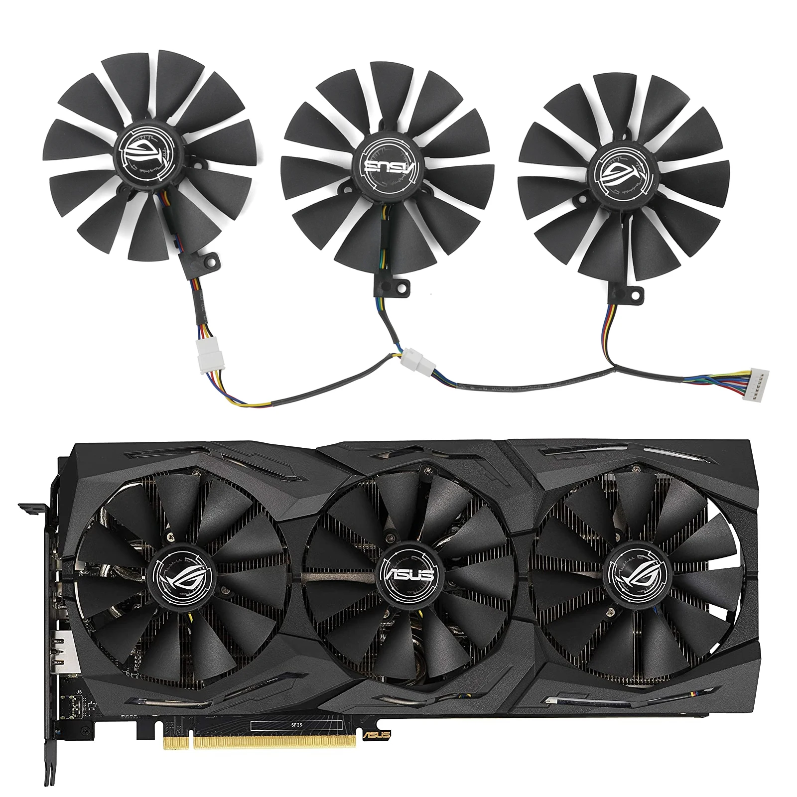 

Вентилятор видеокарты 87 мм T129215SH FDC10U12S9-C FDC10H12S9C для ASUS ROG Strix GeForce RTX 2060 2060S 2070 Edition GPU Fan