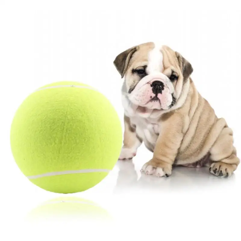 

1 шт., игрушка для собак, теннисные мячи, устойчивые к укусам, товары для дрессировки щенков, мячи для собак из натурального каучука и синтетической шерсти, игрушки для собак
