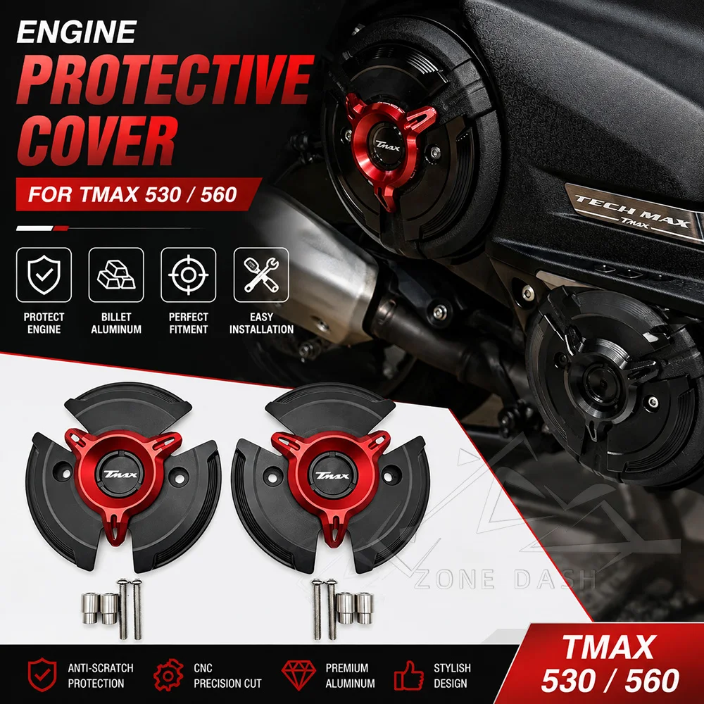 Фото Защитный слайдер рамы мотоцикла, защита двигателя и статора для Yamaha T-MAX 560 TECH MAX 2020-2023 №1