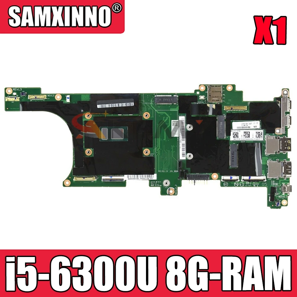 

Материнская плата для ноутбука Lenovo X1 Carbon 5-го поколения, NM-B141 W/ i5 6300U 8G-RAM, протестированная материнская плата OK FRU 01LV446 01HY004 01LV450