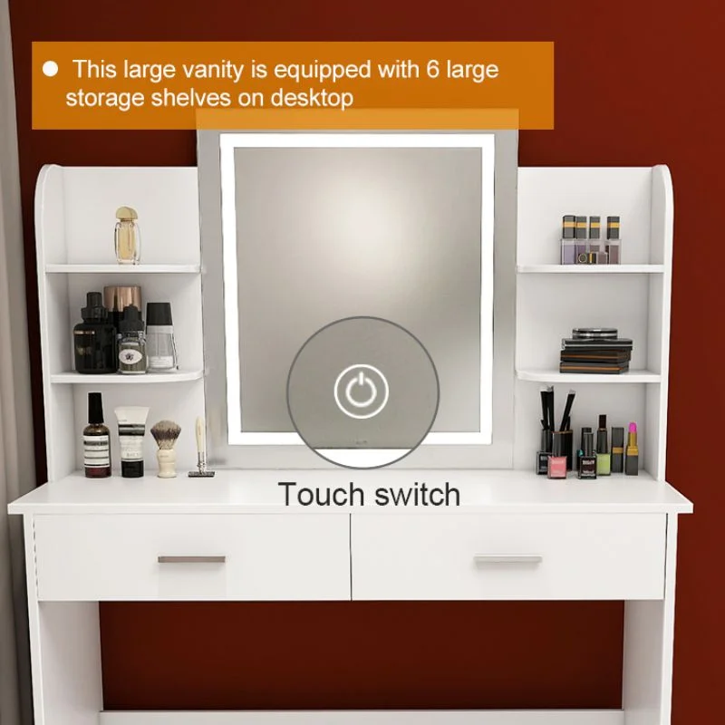 Искусственный голливудский туалетный столик для макияжа с зеркальным