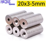 neodymium magnet 20mm x 3mm hole 5mm ndfeb n35 round super powerful strong permanent magnetic imanes disc 20x3 5
