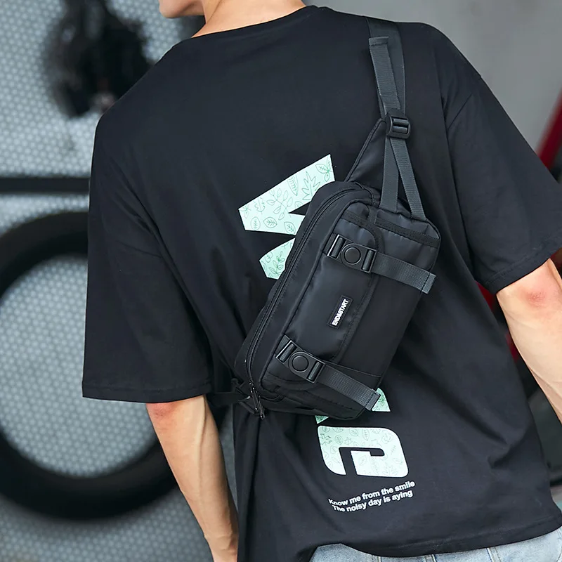 Men's Crossbody Shoulder Bag  Multi-Functional Large Capacity Chest Bag Casual Bag